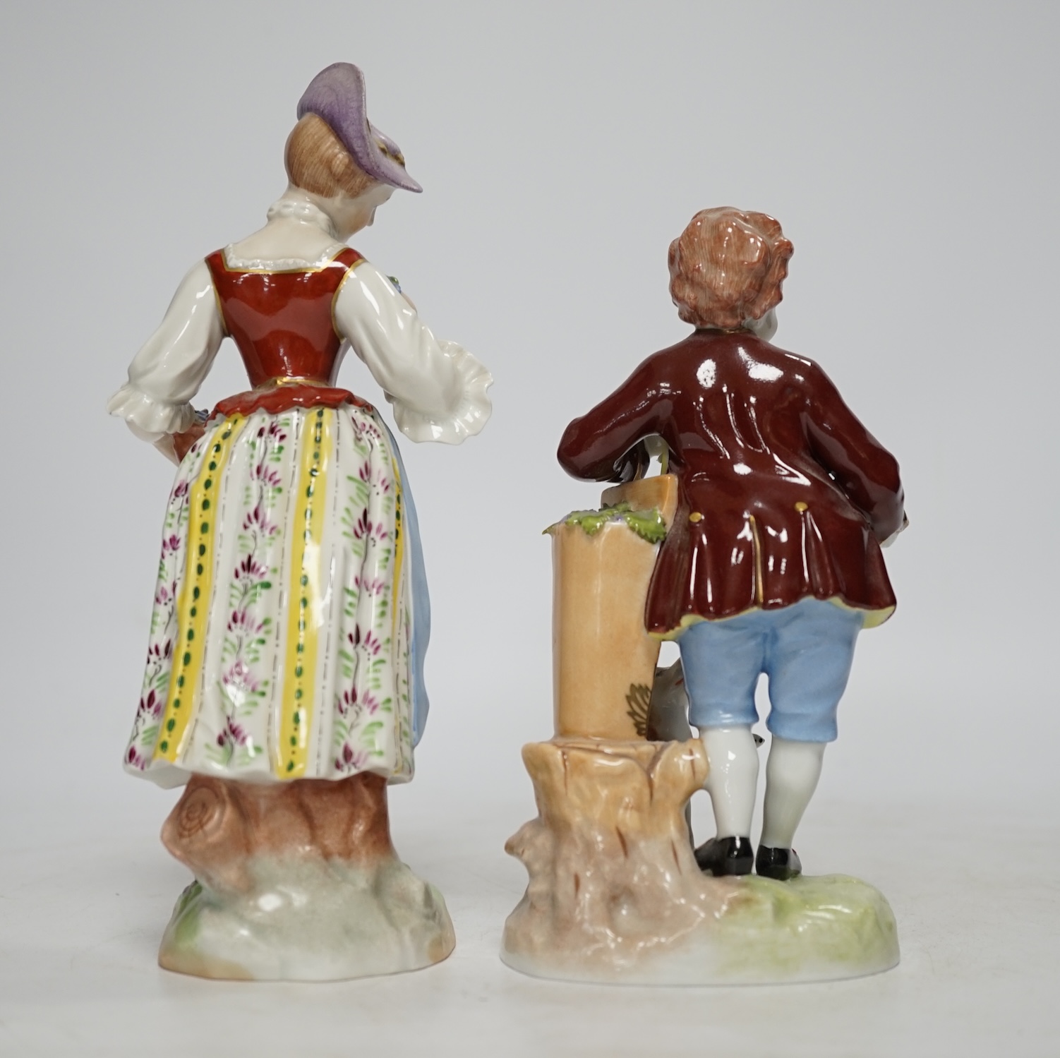 Two Dresden figures, tallest 19cm